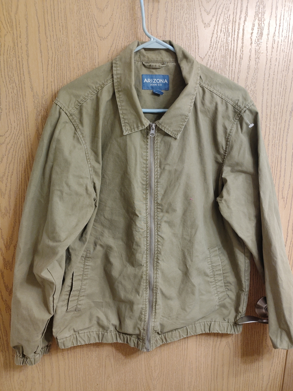 Arizona Jean Company Men's Olive Green Zip Jacket